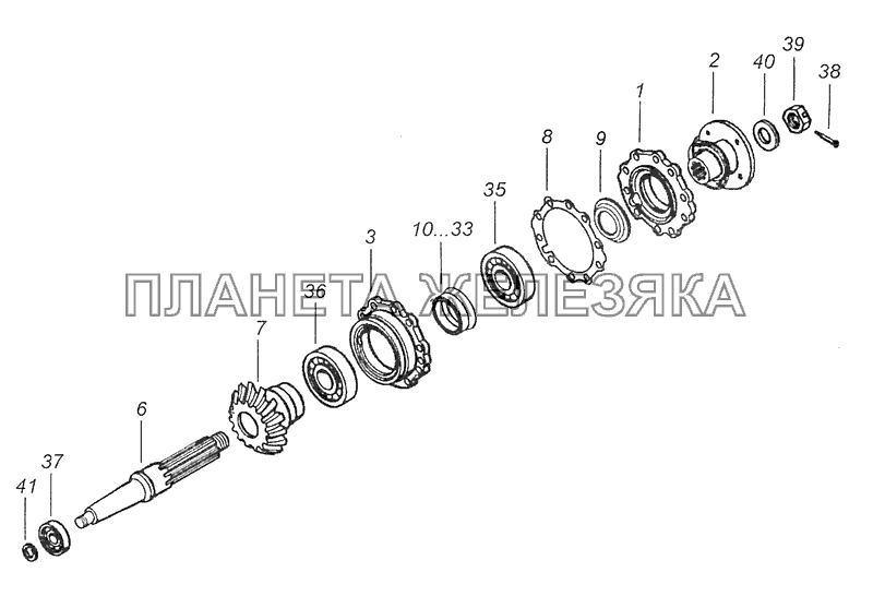 65111-2302021 Вал ведущий переднего моста КамАЗ-65111 (Евро 4)