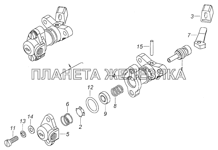 5320-2511060 Кран включения блокировки КамАЗ-65111 (Евро 4)