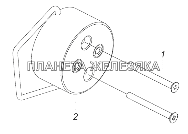 53205-3723005 Установка розетки переносной лампы КамАЗ-65111 (Евро 4)