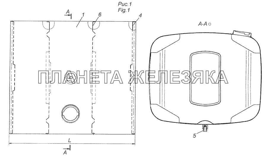 53215-1101010-05 Бак топливный КамАЗ-65111 (Евро 4)