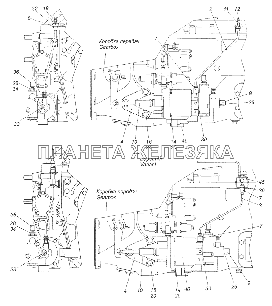 65117-1609010-10 Установка пневмогидравлического усилителя КамАЗ-65115, 65116 (Евро-4)
