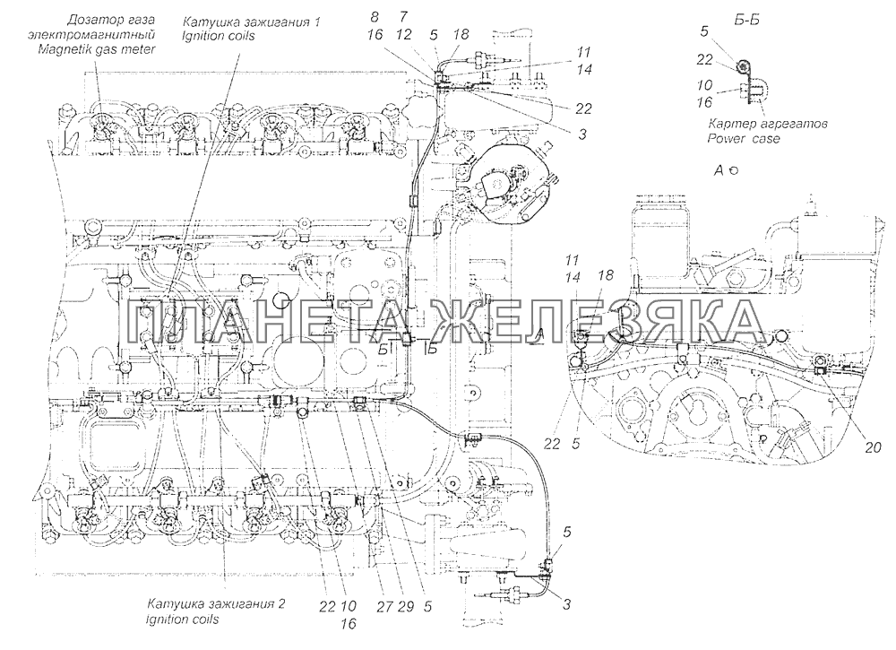 820.60-3724020 Установка термопар КамАЗ-65115, 65116 (Евро-4)