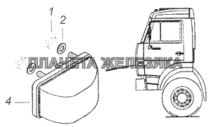 53215-3726001 Установка бокового повторителя указателя поворота КамАЗ-65115, 65116 (Евро-4)