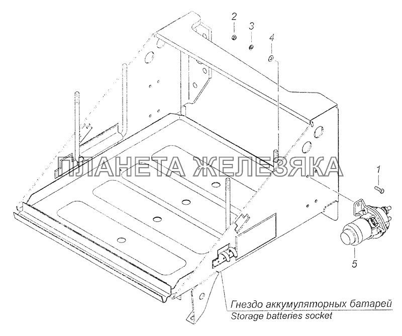 5320-3737001-01 Установка малогабаритного выключателя массы КамАЗ-65115, 65116 (Евро-4)
