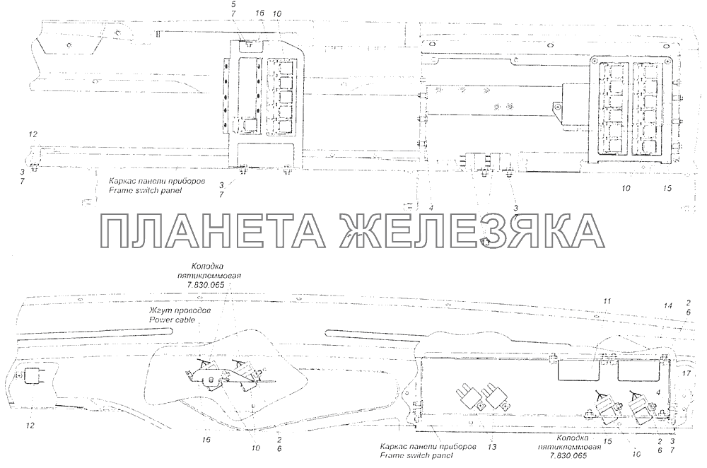 4308-3747001-50 Установка реле КамАЗ-65115, 65116 (Евро-4)