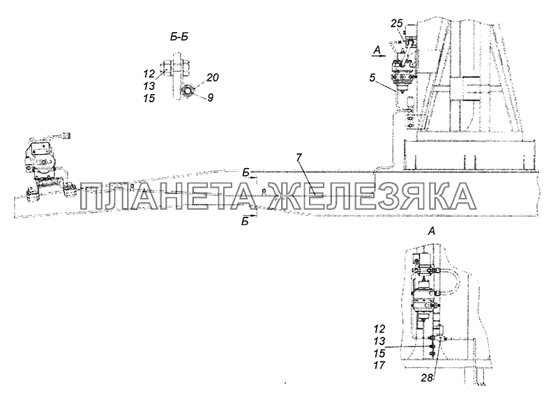 65115-8106002-50 Установка газового оборудования и газопровода подогревателя 15 ТСГ КамАЗ-65115, 65116 (Евро-4)