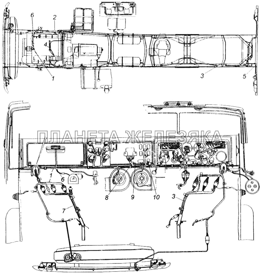 Электропровода КамАЗ-65115