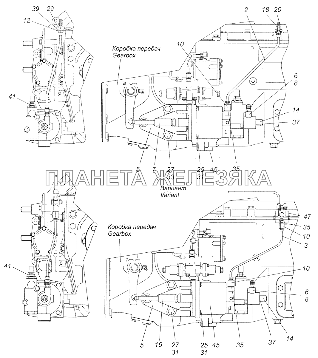 65117-1609010-20 Установка пневмогидравлического усилителя КамАЗ-65115 (Евро-3)