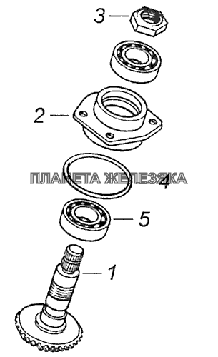 4310-3401736 Шестерня ведущая углового редуктора с корпусом КамАЗ-65115 (Евро-3)