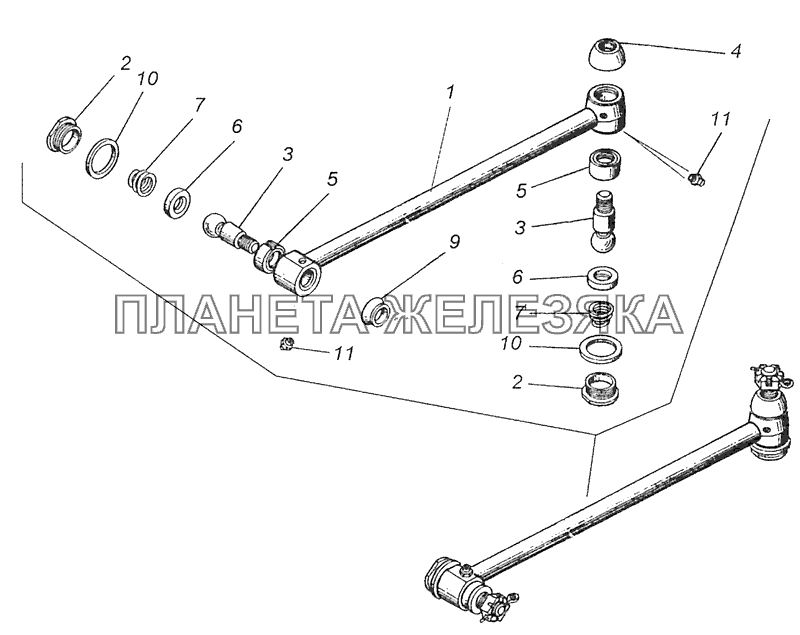 4310-3414010 Тяга сошки рулевого упраления КамАЗ-65115 (Евро-3)