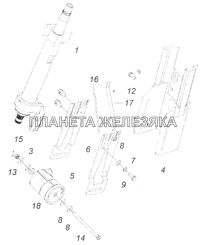6520-3444008-19 Колонка рулевого управления КамАЗ-65115 (Евро-3)