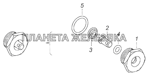 16-3513110 Кран слива конденсата КамАЗ-65115 (Евро-3)