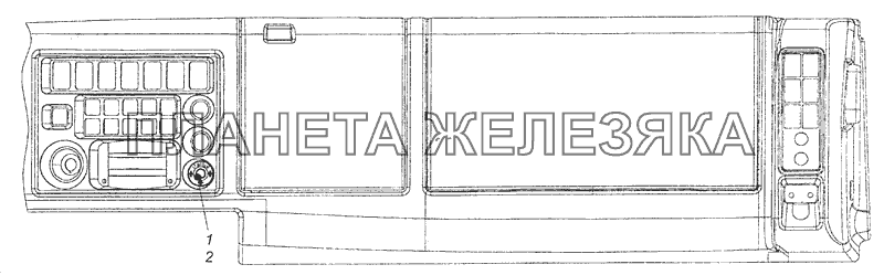 65115-3700014 Установка кнопки управления АЦС КамАЗ-65115 (Евро-3)