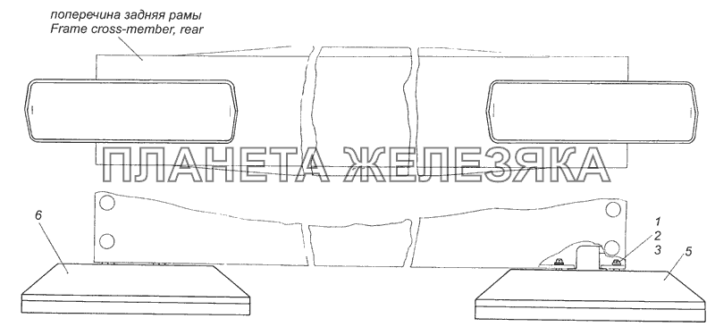 55111-3716002-64 Установка задних фонарей КамАЗ-65115 (Евро-3)