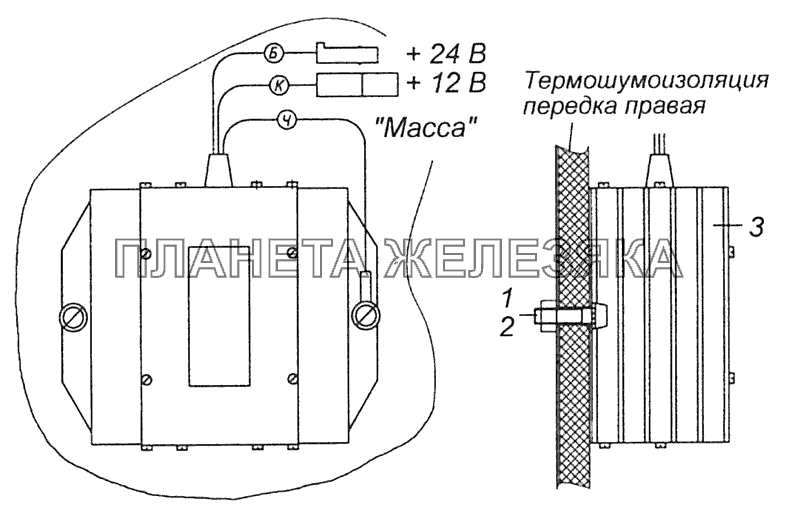 53215-3759001 Установка преобразователя напряжения КамАЗ-65115 (Евро-3)