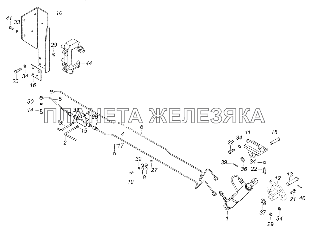 65115-5000079 Установка механизма опрокидывания кабины КамАЗ-65115 (Евро-3)