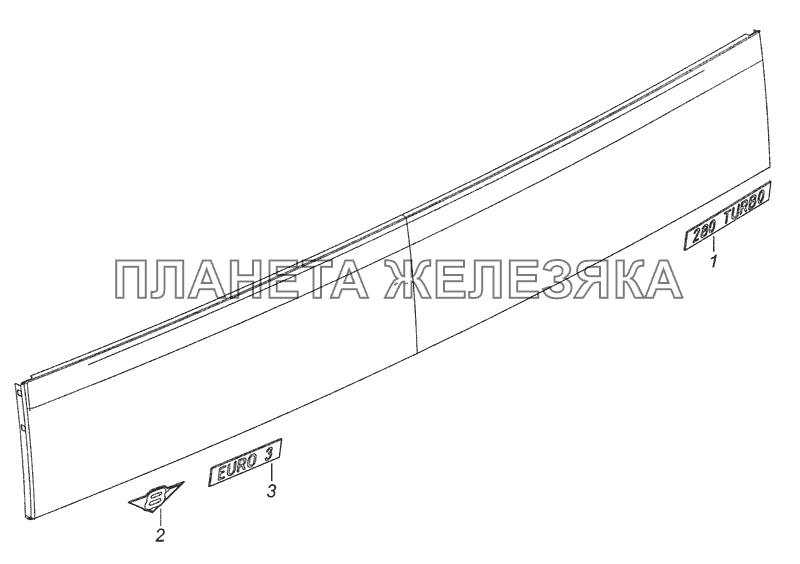 65115-8212291-55 Установка знаков двигателя КамАЗ-65115 (Евро-3)