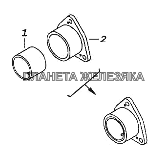 Корпус подшипника распределительного вала с втулкой КамАЗ-65116