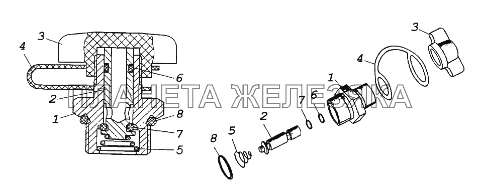 Клапан контрольного вывода КамАЗ-65116