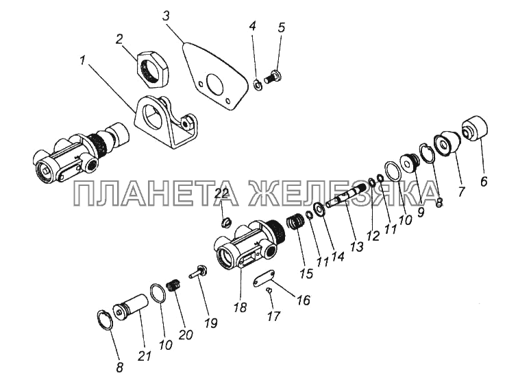 Кран аварийного растормаживания в сборе КамАЗ-65116