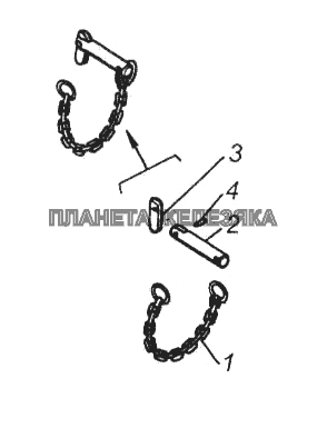 Шпилька стопорная КамАЗ-65116