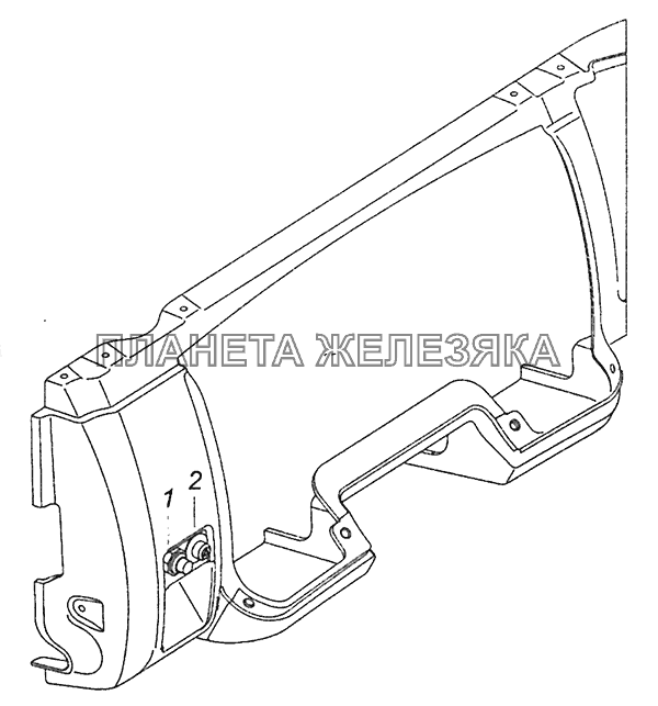 5308-3710004 Установка выключателя аккумуляторной батареи КамАЗ-6520 (Euro-4)