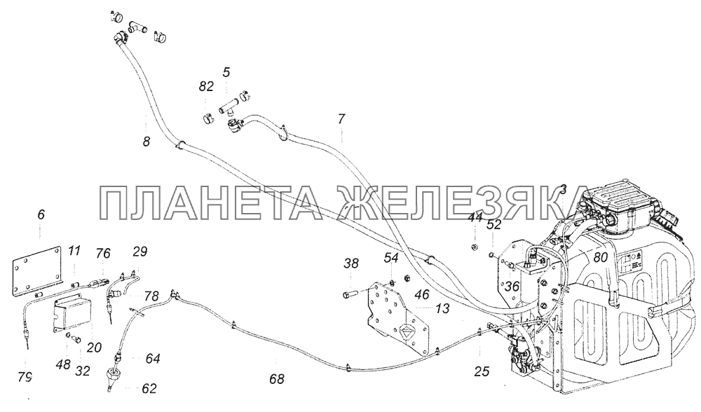 6520-1208050 Установка системы нейтрализации КамАЗ-6520 (Euro-4)