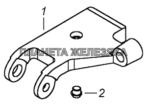 65115-2905535 Кронштейн амортизатора левый КамАЗ-6520 (Euro-4)