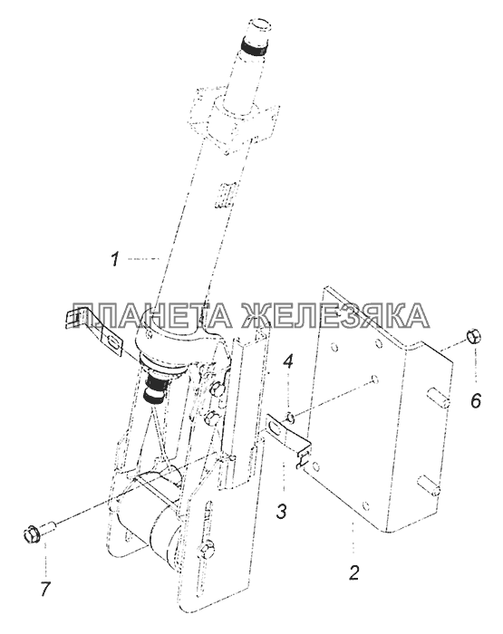 6520-3444075-19 Колонка рулевого управления с кронштейном КамАЗ-6520 (Euro-4)