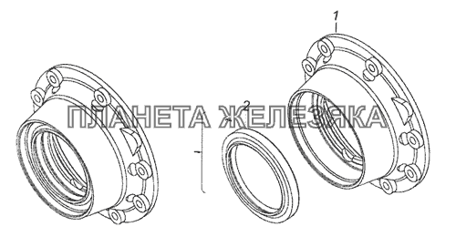 6520-2402050-01 Крышка подшипника - Bearing cover КамАЗ-6520 (Euro-4)
