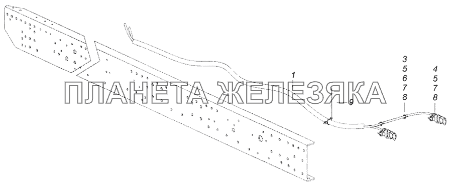 6520-3506003 Установка жгута управления тормозами прицепа КамАЗ-6520 (Euro-4)