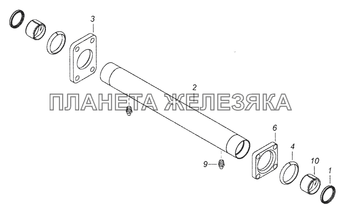 6520-3502128 Кронштейн с втулками КамАЗ-6520 (Euro-4)