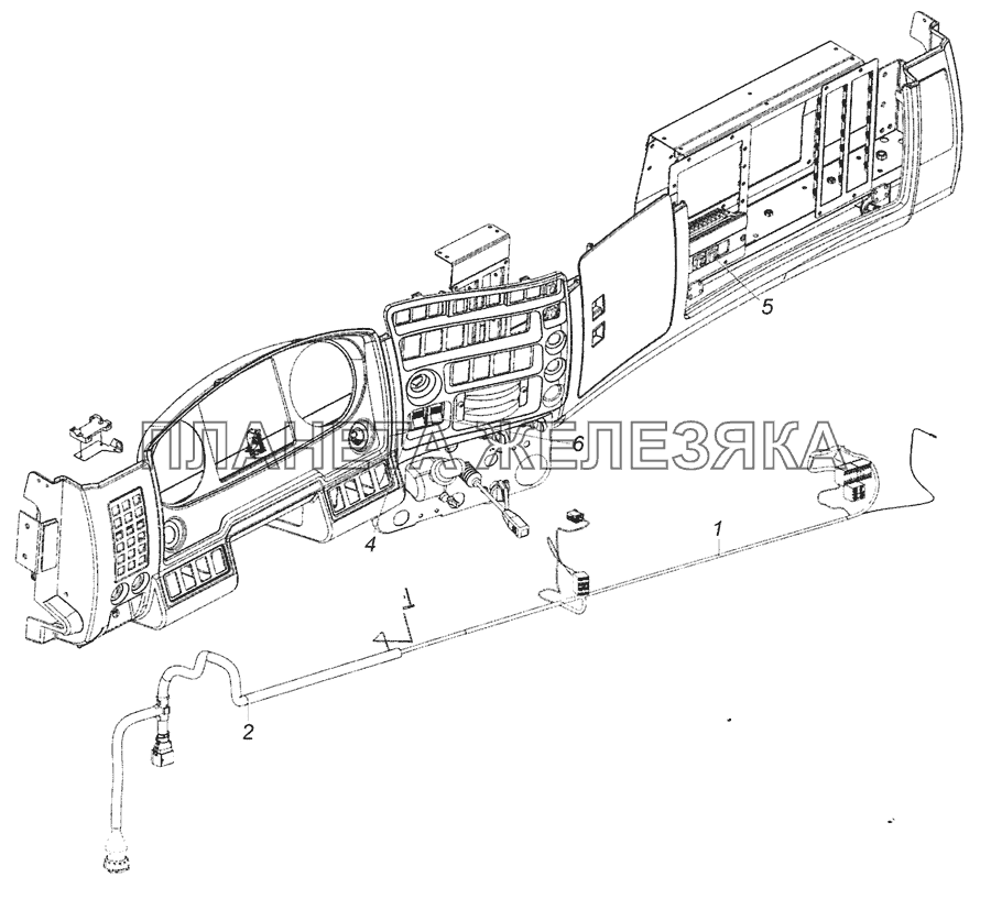 43253-4000120-10 АБС. Расположение на панели приборов КамАЗ-6520 (Euro-4)