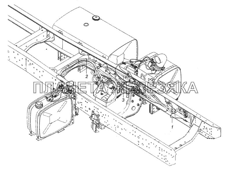 6520-4000016-70 Система нейтрализации отработавших газов. КамАЗ-6520 (Euro-4)