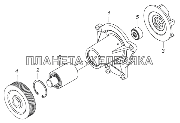 740.63-1307010 Насос водяной КамАЗ-6520 (Euro-4)