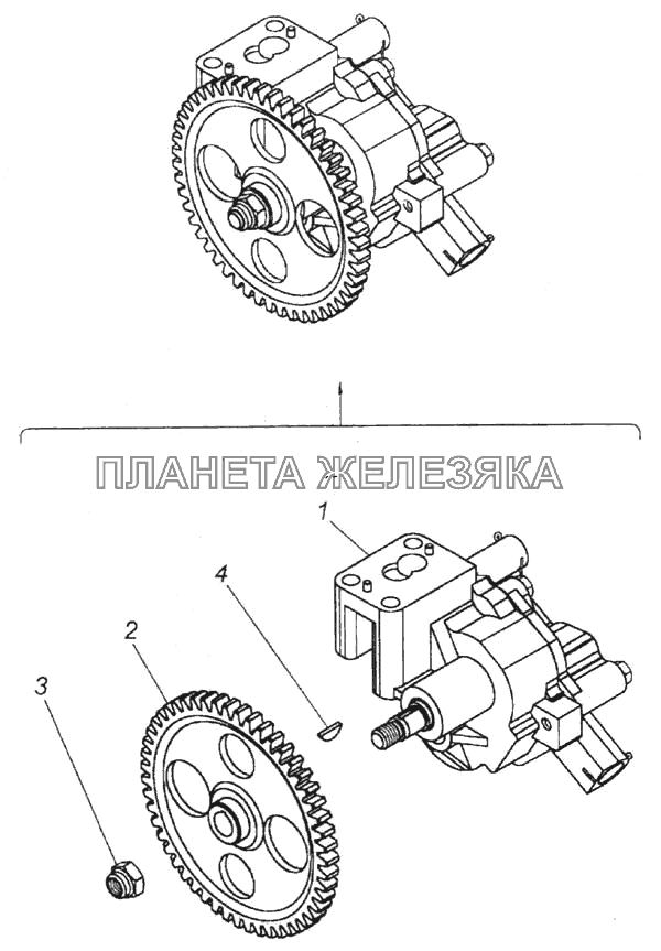 Масляный насос с шестерней КамАЗ-6520