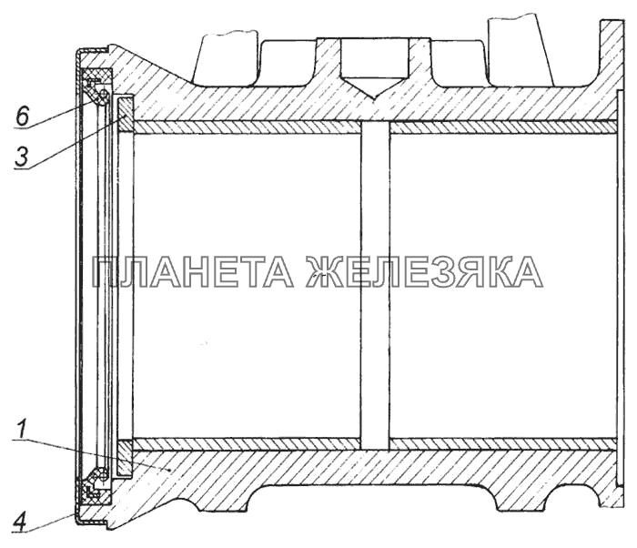 Башмак рессоры с втулками и манжетами КамАЗ-6520
