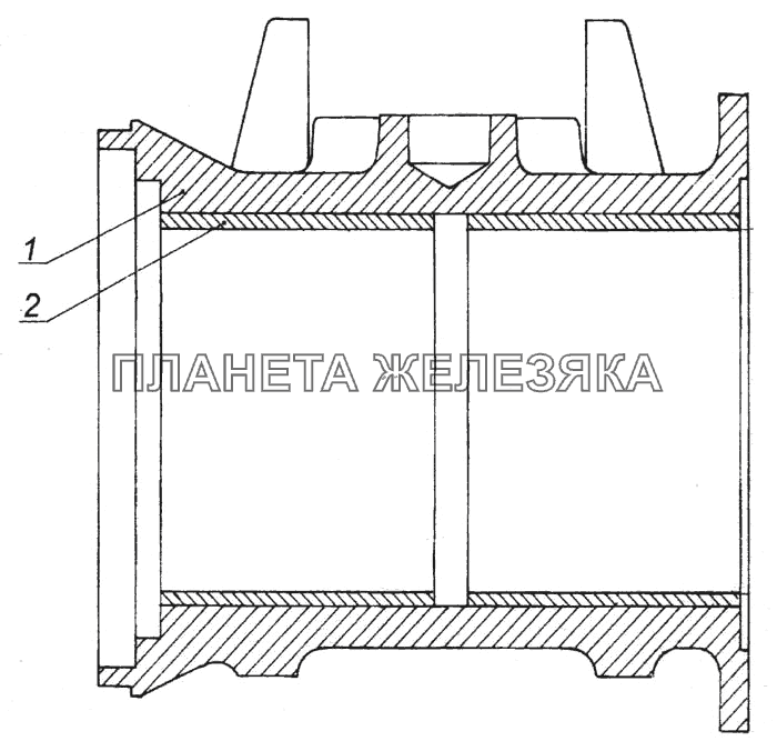 Башмак рессоры с втулками КамАЗ-6520