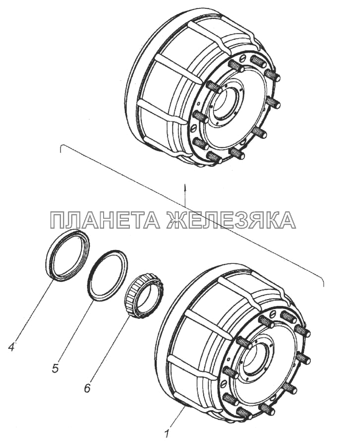 Ступица переднего колеса КамАЗ-6520