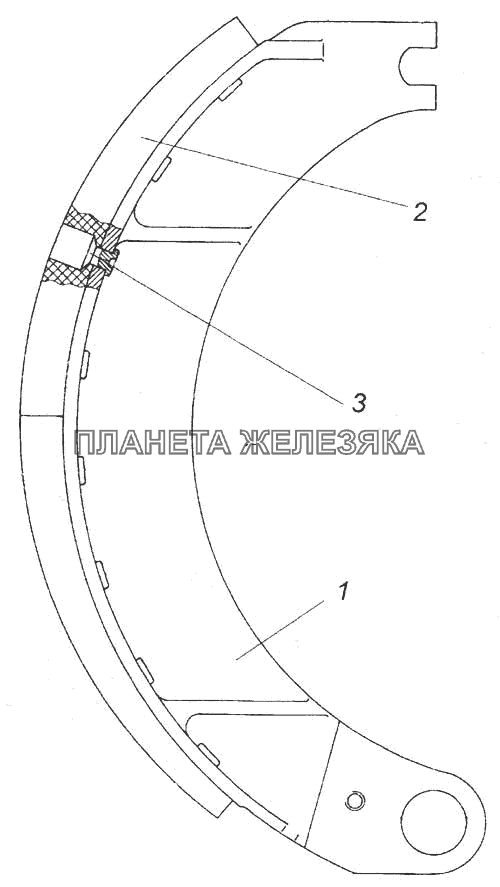 Колодка тормоза с накладками КамАЗ-6520