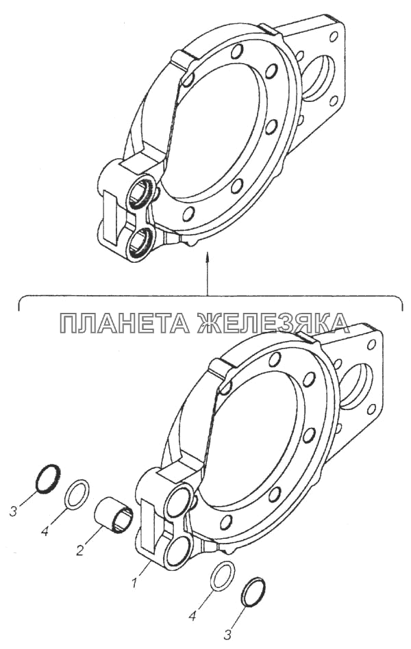 Суппорт тормоза задний КамАЗ-6520