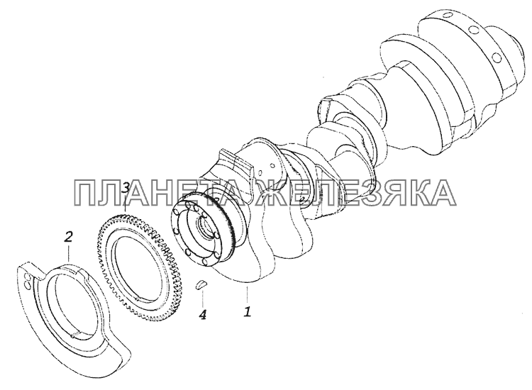 740.50-1005008 Коленчатый вал КамАЗ-65201 Евро 2-3