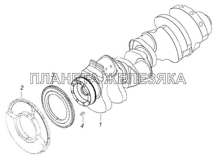 740.63-1005008 Коленчатый вал КамАЗ-65201 Евро 2-3
