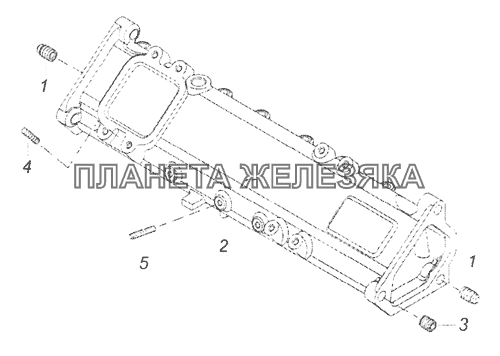 7406.1115014-40 Коллектор впускной левый КамАЗ-65201 Евро 2-3