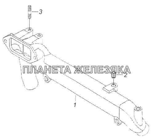 7406.1115110-20 Тройник КамАЗ-65201 Евро 2-3
