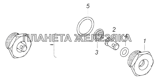 16-3513110 Кран слива конденсата КамАЗ-65201 Евро 2-3