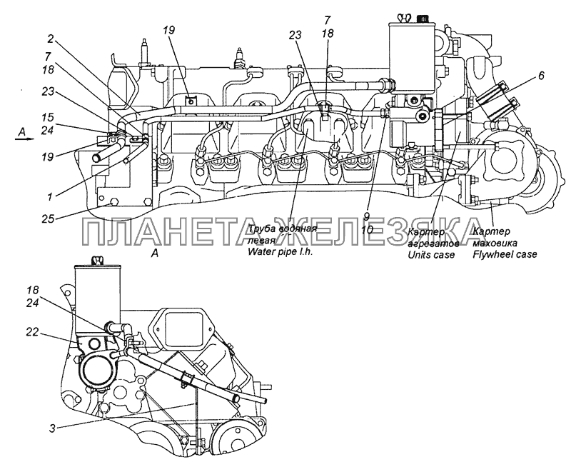 65222-3407001-20 Установка насоса рулевого усилителя КамАЗ-6522 (Евро-4)