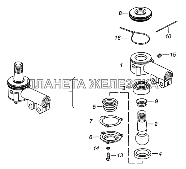 6520-3414055 Наконечник тяги КамАЗ-6522 (Евро-4)