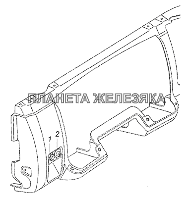 5308-3710004 Установка выключателя аккумуляторной батареи КамАЗ-6522 (Евро-4)
