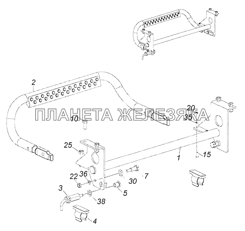 65222-8405200 Установка подножки откидной КамАЗ-6522 (Евро-4)